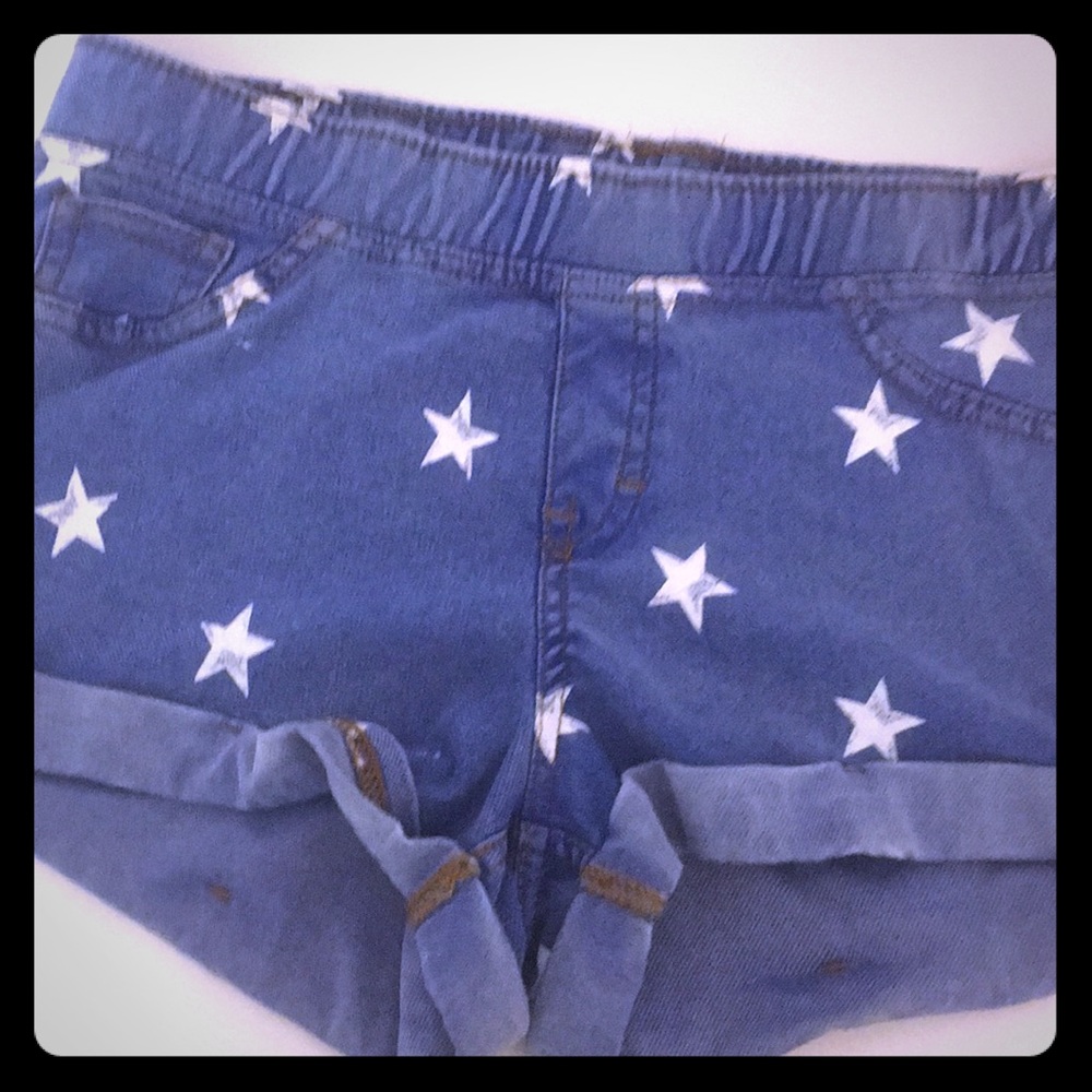 A pair of cut shorts, for a young kiddo